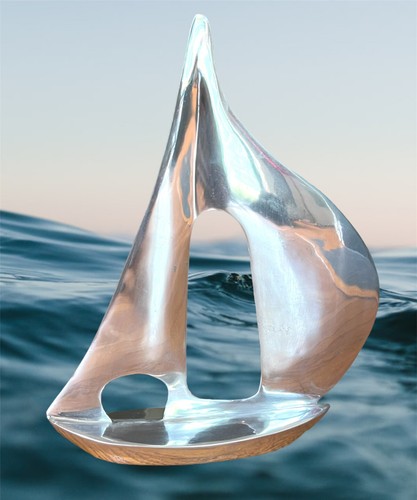 Scultura catamarano barca - , a