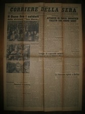 CORRIERE DELLA SERA 4/5/1944   il Duce fra i soldati della divisione San Marco