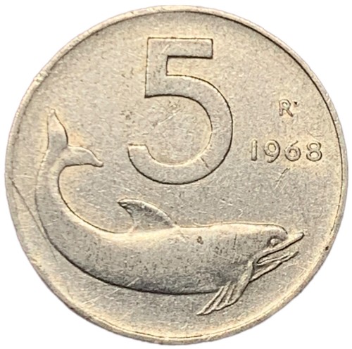 Lire 1968 delfino e timone - e,