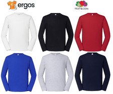FRUIT OF THE LOOM T-Shirt Iconic 100% Cotone Maglia Uomo Manica Lunga FR613600