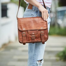 Nuova borsa da uomo in morbida pelle vintage borsa a tracolla messenger uomo ...