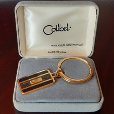 COLIBRÌ PORTACHIAVI Key Chain Holder Placcato Oro 18 KT Made in USA anni 80 MINT