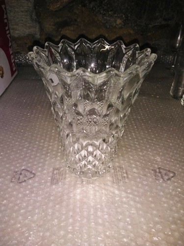 Vecchio vaso vetro - vaso, decorato
