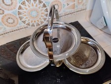 ALESSI. ALZATINA IN ACCIAIO 18/10 - 3 PIATTI porta frutta dolci ANNI 60/70 