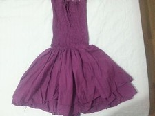 Lotto 613 vestito vestitino abito viola bimba bambina 5/6 anni