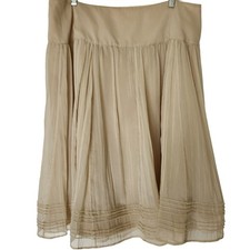 Gonna midi plissettata panna