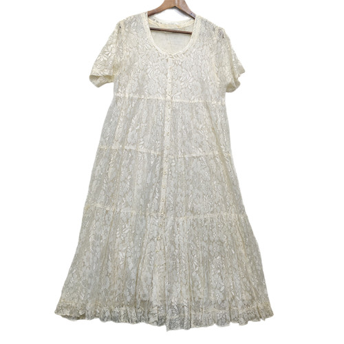 Abito vintage starina pizzo - vintage,