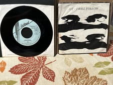 NM • U2 “I Will Follow (Mini LP Cut and Special Remix)” Promo 45 Picture Sleeve