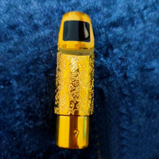 Sassofono soprano in rame placcato oro boccaglio fiore corpo grasso #7 con legatura US