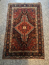 Tappeto Persiano 725r Vintage Epoca 1971 tusserkan Lana Cotone 1,30x0,85