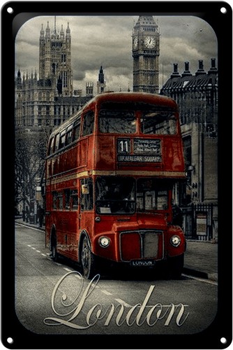 Targa latta londra 20x30 cm - targa,