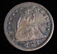 1876 25C Quarti Dollaro.