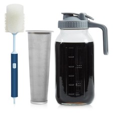 Macchina per Caffè Cold Brew Barattolo di Vetro da 64 Oz, Brocca per Birra 2437