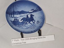 Bing & Grondahl - Anno 2005 7" - Albero di Natale Portando a Casa - Blu - Senza Confezione Org