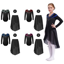 Body lirico bambina Unitard pattinaggio su ghiaccio ginnastica outfit allenamento