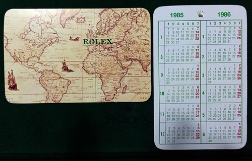 Rolex calendar 1985 1986 - rolex,