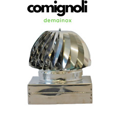 Fumaiolo Girevole Tirafumo radiante camino acciaio inox comignolo stufa quadrato