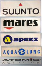 Adesivi subacquei Suunto, Mares, Apeks, Aqua Lung, Cressi, acquatica atomica
