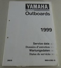 Manuale Officina/Wartungsdaten Yamaha Motori Fuoribordo Anno Modello 1999