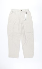 ZARA Pantalone Donna Beige