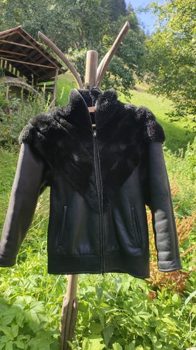 Giacca pelle montone nera - di,