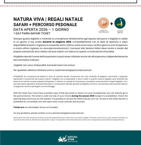 Biglietto parco natura viva - biglietto,