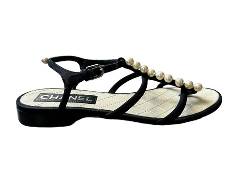 Sandali piatti chanel pelle - chanel,