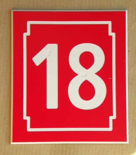 Placca etichetta numero - o,