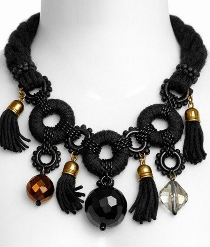 Collana filo nero - nero, con