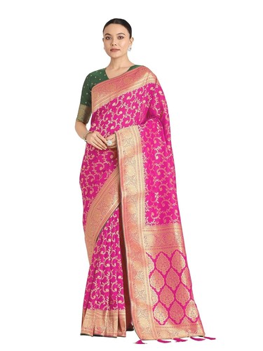 Sari donna rich zari tessitura - sari,