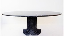 Tavolo da pranzo marmo nero Samo attribuito a Carlo Scarpa, Italia, anni '70