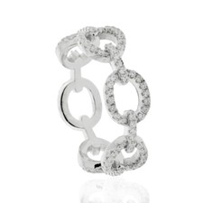Rhodium 925 Silver White CZ