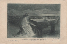 CARTOLINA  ARTE PITTURA NOTTURNO CAROLA DE AGOSTINI NOCTURNE NON VIAGGIATA