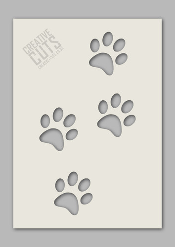 Stencil stampa zampa - stencil, ---