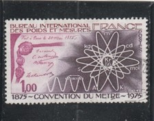 L5130 FRANCE timbre Y&T N° 1844 de 1975 " Convention du metre  " Oblitéré