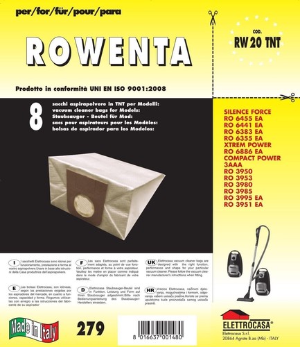 Rowenta conf sacchi tessuto - conf,