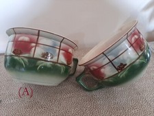 Coppia di vasi da notte (Pitali in ceramica policroma) "S.C. RICHARD", 1930.