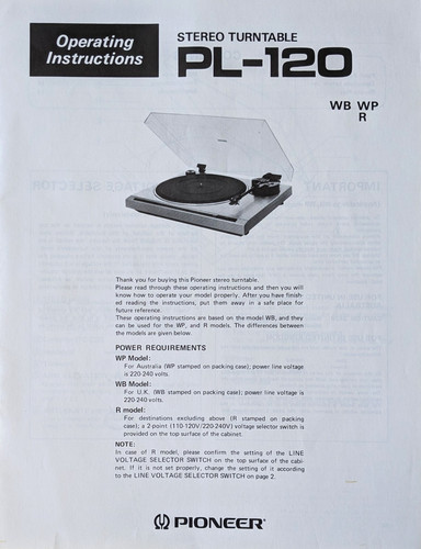 Pioneer 120 giradischi - pl-120,