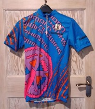 Maglia manica corta ciclismo retrò Biemme Shimano taglia large nuova vecchio stock nos 