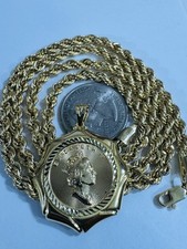 Collana uomo nuova in vero oro 18 carati 750 corda fine regina ll lunga 24,5”/24” 4 mm 17,3 g
