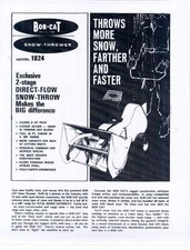BOB CAT SNOW-THROWER MANUAL