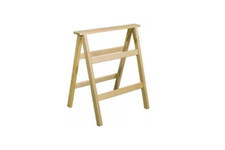 3 CAVALLETTI LEGNO DA LAVORO PROFESSIONALI ALTI H. 77 CM