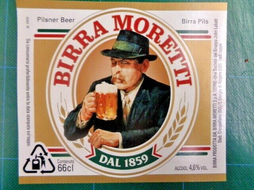Etichetta birra moretti pils - birra,