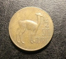 1972 Peru 1/2 Sol De Oro Coin 