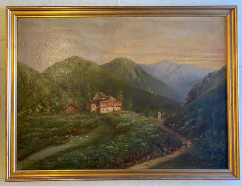 Grande dipinto olio - olio, paesaggio