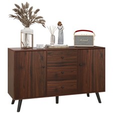 HOMCOM Credenza Moderna con 2 Armadietti e 3 Cassetti in Legno e Truciolato