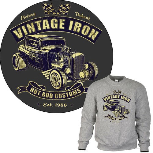 Hot rod sweatshirt auto - rod,