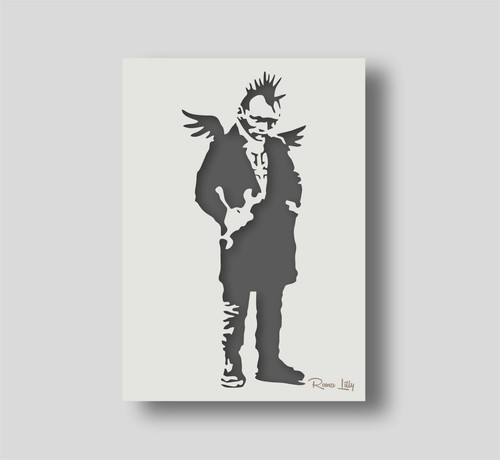 Stencil angelo punk - angelo,