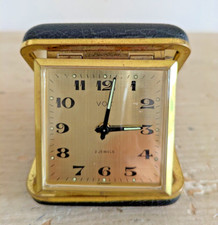 Orologio sveglia da viaggio pieghevole vintage carica a molla 2 Jewels Vox
