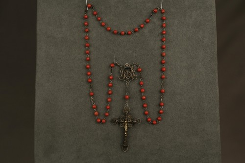 Antico ciondolo rosario - , perle